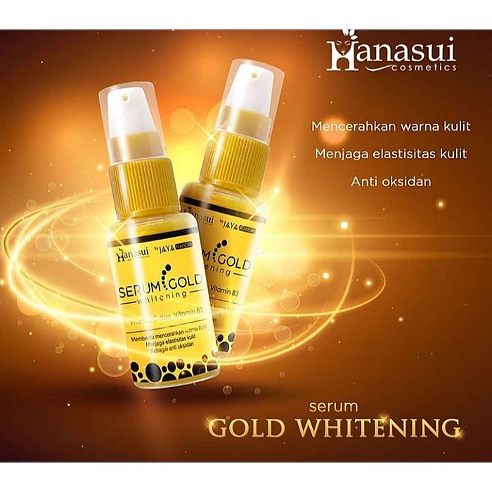 [BPOM] HANASUI Serum Whitening Gold | Anti Acne | Vit C + Collagen ORIGINAL