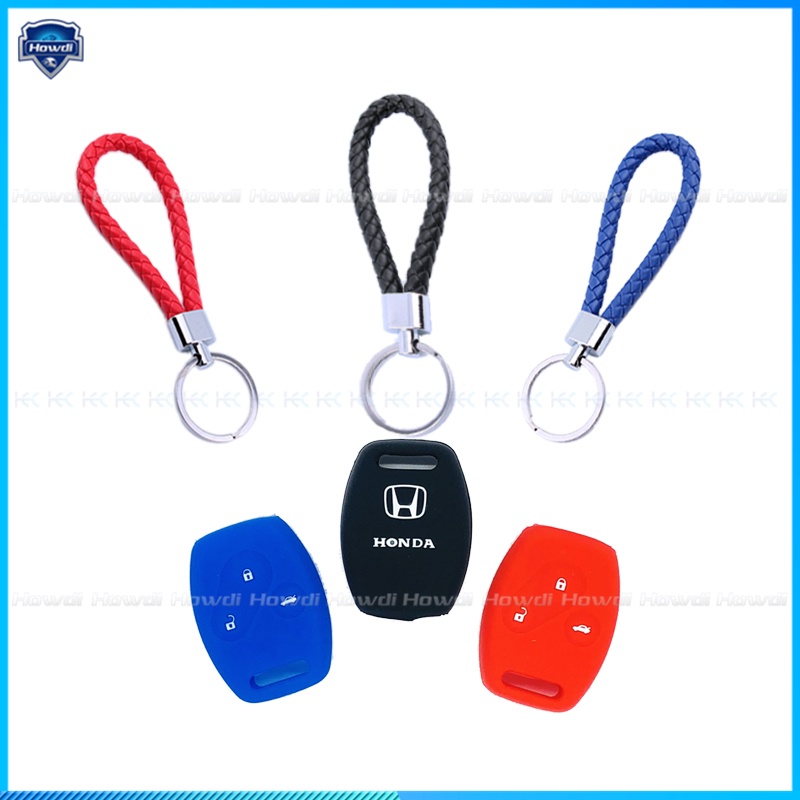 Cover Kunci Bahan Silikon Dan Kulit Untuk Honda CR-V Fit Pilot Accord Civic Pilot Odyssey