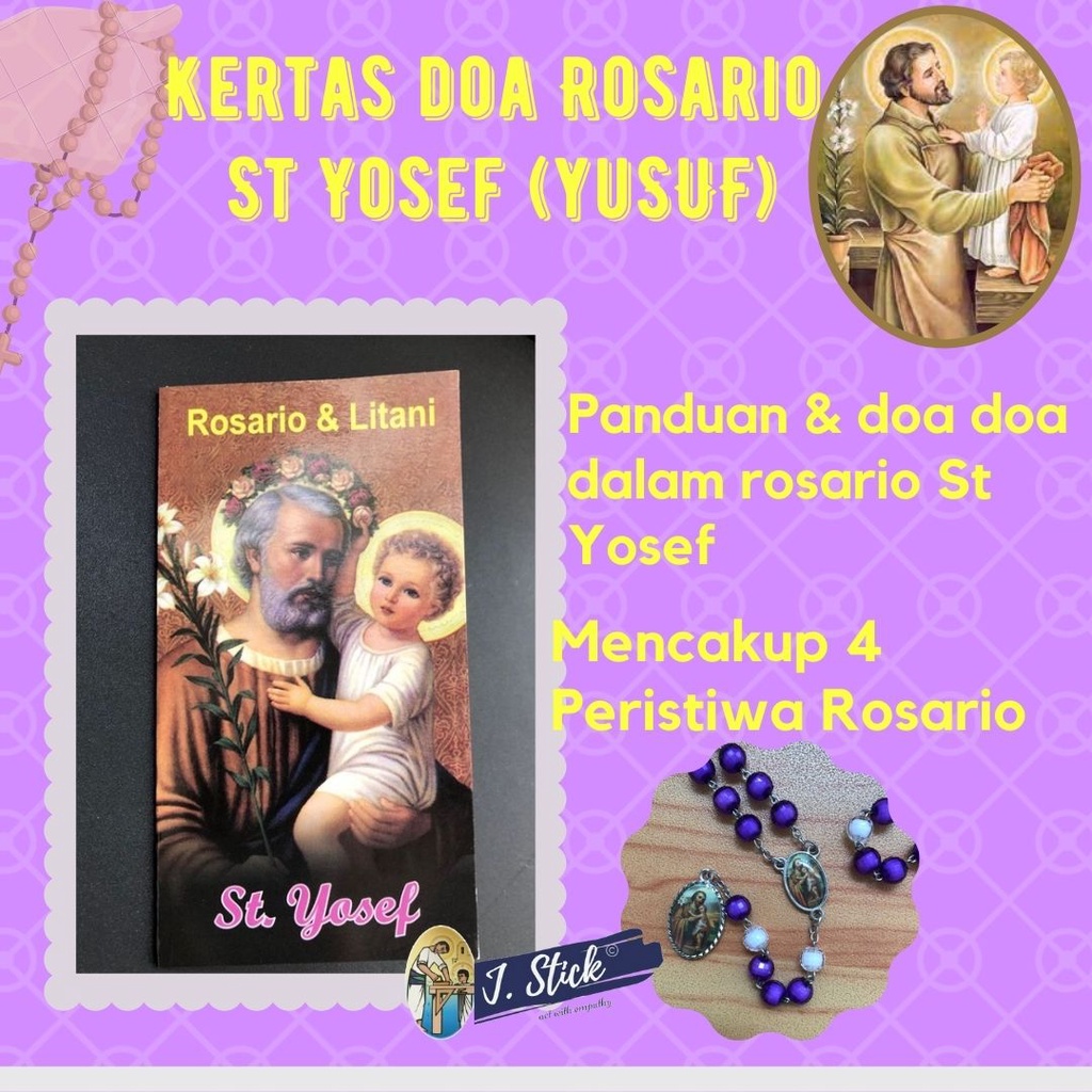 KERTAS DOA ROSARIO ST. YOSEF / YUSUF