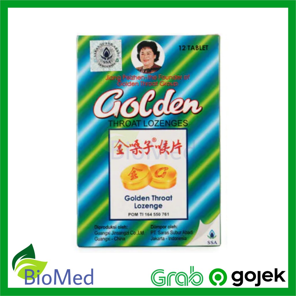 GOLDEN THROAT LOZENGES - Permen Pelega Sakit Tenggorokan Batuk