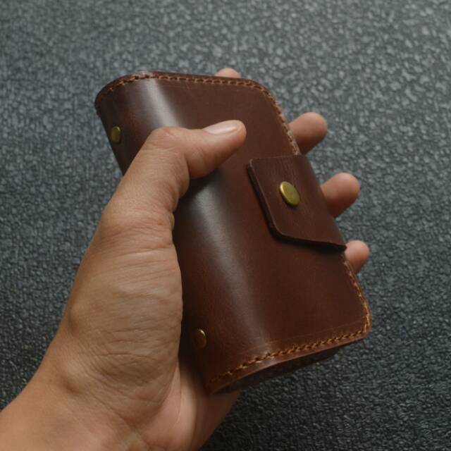 DOMPET KARTU KULIT ASLI MIKA MUAT BANYAK (CUSTOM NAMA/QUOTE)