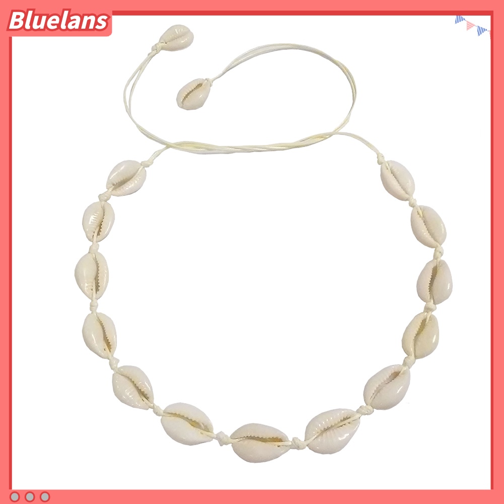Bluelans Kalung Choker Handmade Desain Kerang Laut Gaya Hawaii Untuk Wanita