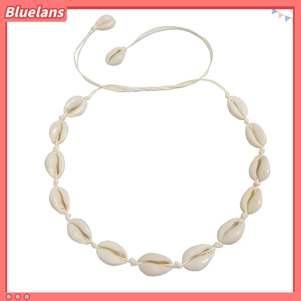 Bluelans Kalung Choker Handmade Desain Kerang Laut Gaya Hawaii Untuk Wanita