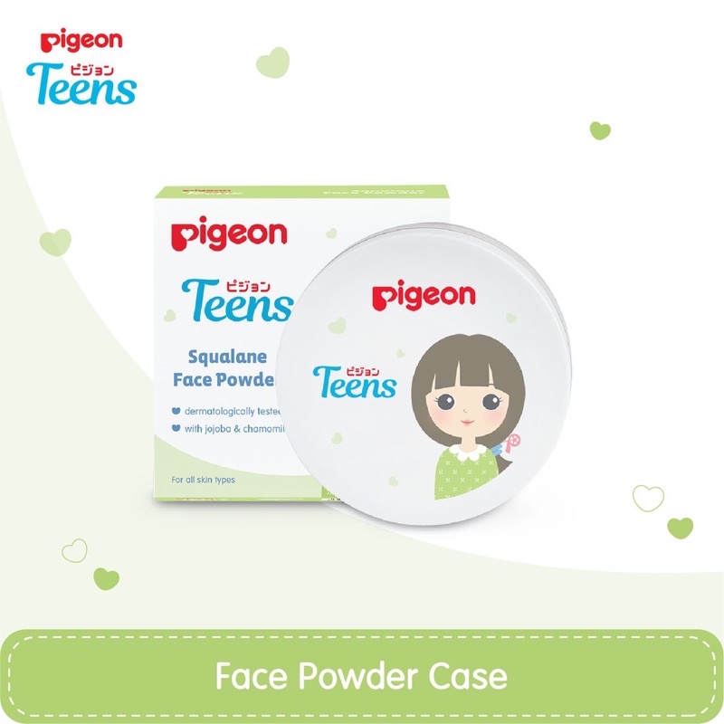 &lt;up.x&gt;pigeon face powder - bedak tabur pigeon box hijau - bedak pigeon teens face powder