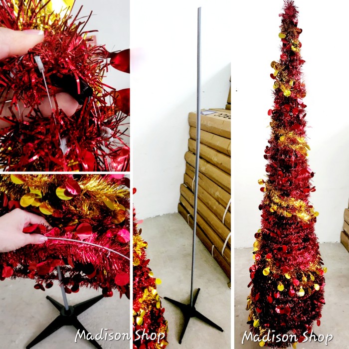 NEW Pohon Natal Slinger 1.5 m Christmas Tree Minimalis Pohon Lipat 5Ft GROSIR