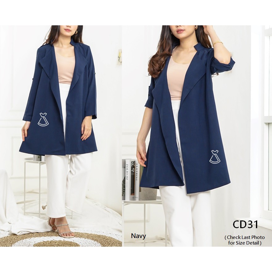 CD31 - OUTER BLAZER BASIC MODERN ATASAN KERJA WANITA OUTER POLOS MURAH