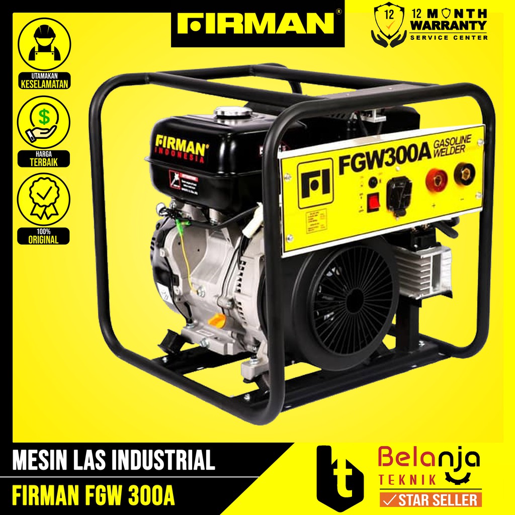 Firman FGW 300 A Mesin Las Industrial Bensin Generator Listrik FGW300A