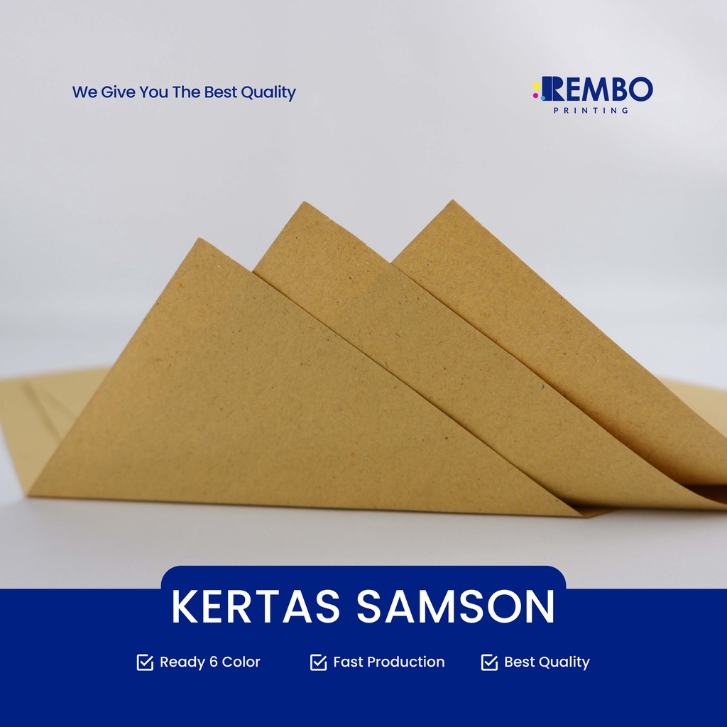 Kertas Samson Coklat 80gr A4/ Kertas Samson A4/ Kertas Samson Coklat - Rembo Printing