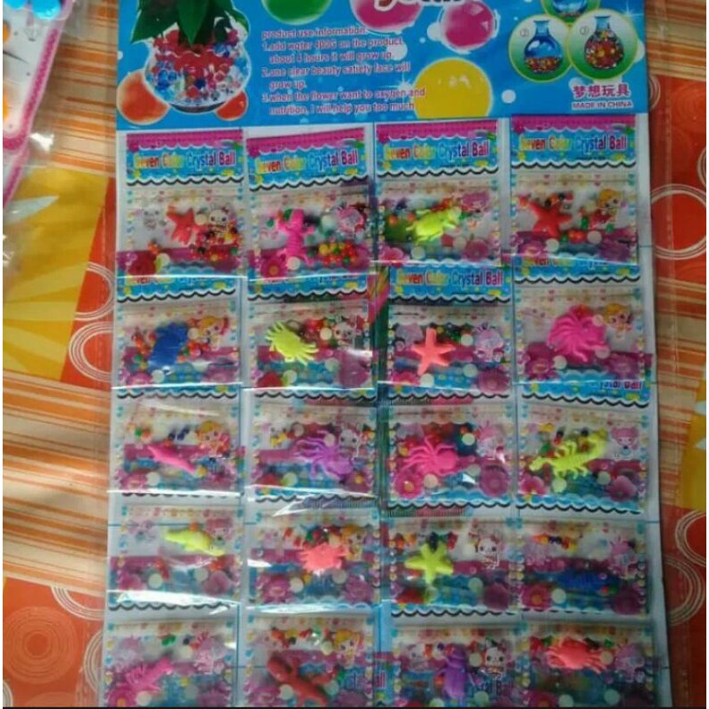 1 sachet Mainan rendaman / waterbeads hyrogel hewan / rendaman bola