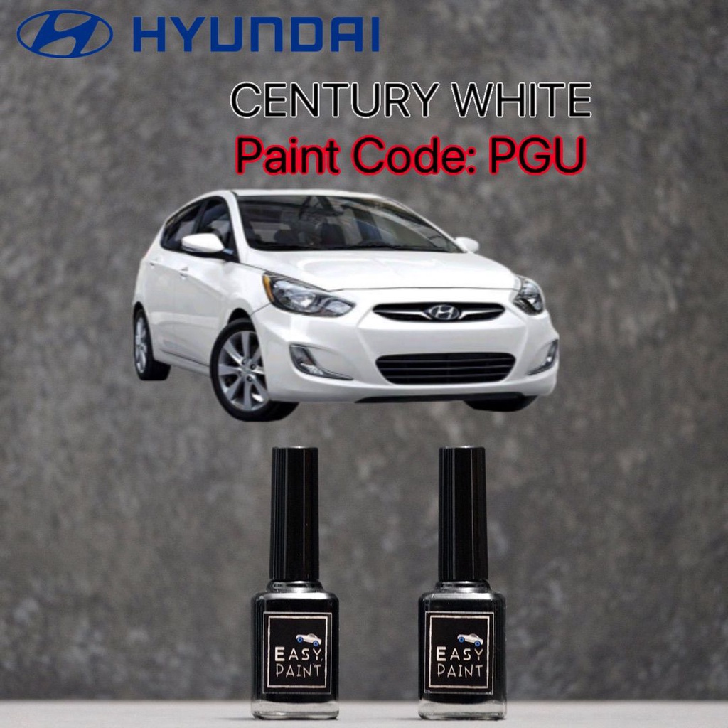 Cat Oles Mobil Century White PGU Hyundai Avega Putih Solid 15ml