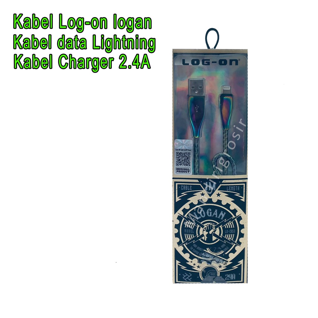 Kabel Log-on logan * Kabel data Iphone * Kabel Charger * 2.4A * LO-CB53