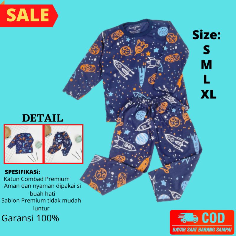 Baju tidur anak laki-laki Setelan baju tidur anak pakaian tidur anak piyama anak laki-laki