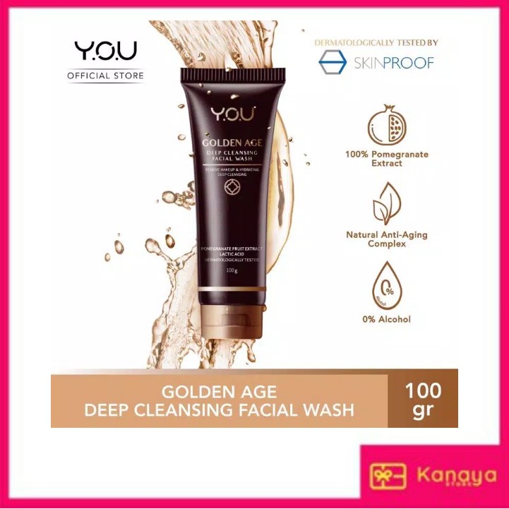 (BISA COD) YOU Golden Age Deep Cleansing Facial Wash 100g