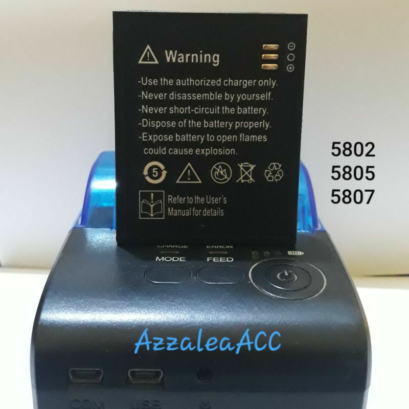 Original Baterai Printer Bluetooth Thermal For Eppos - Zjiang Type 5805/5802/5807