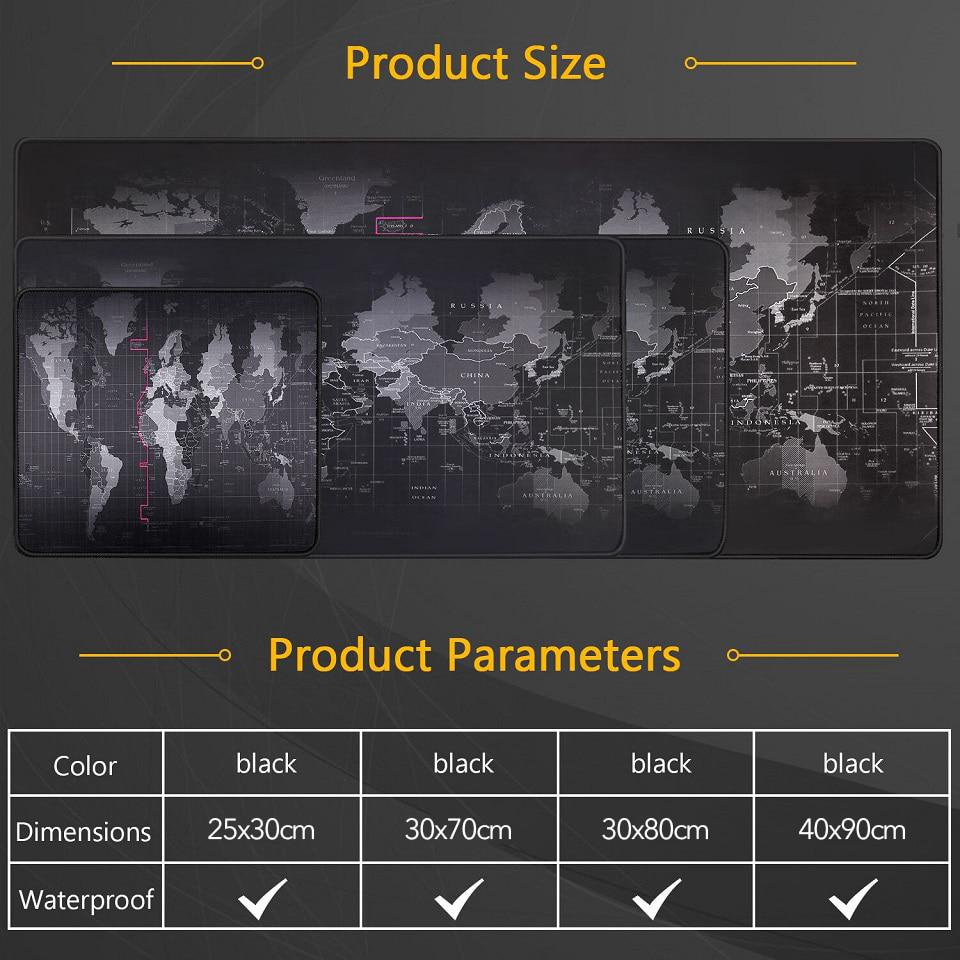 GAMING MOUSE PAD XL PETA DUNIA + LED RGB 300 X 800 MM - MP10 - BLACK