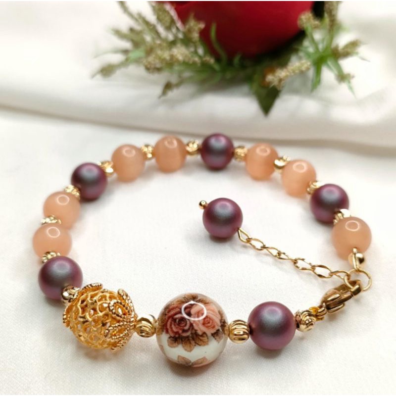 EMAS BOLA KADAR 375 GELANG SWAROVSKI PEARL