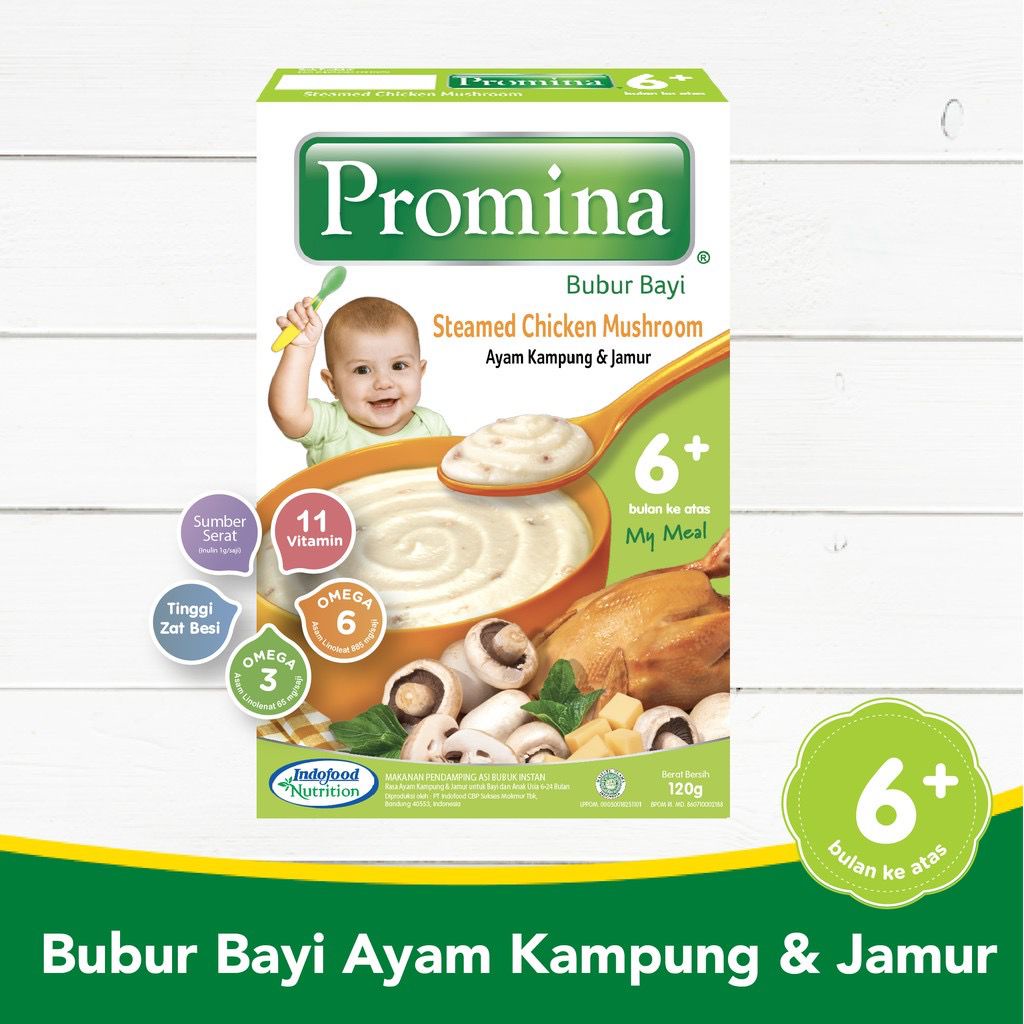 Promina Bubur Bayi Ayam Kampung Brokoli Keju / Sapi Dan Wortel 120 gr