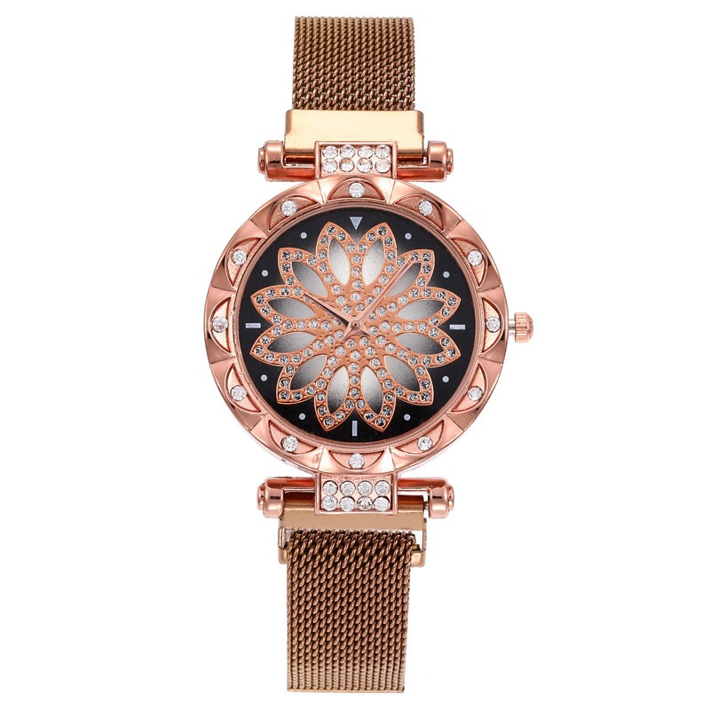 Grosir - J405 Jam Tangan Magnet Putar / Diamond Spin / Jam Arloji / Jam Analog / Jam Wanita