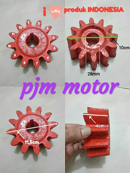 Gigi Nenas Besar Mesin Molen Pengaduk Semen 28mm