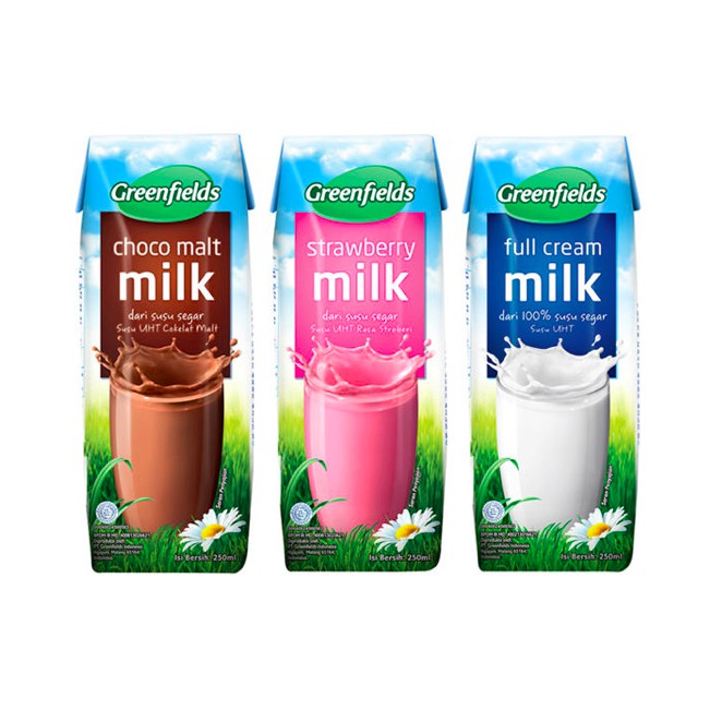 

GREENFIELDS UHT MILK / SUSU UHT 250ML