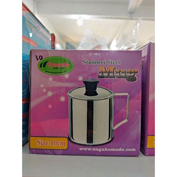 mug stainless 10cm/mug stainless 12cm merk komodo