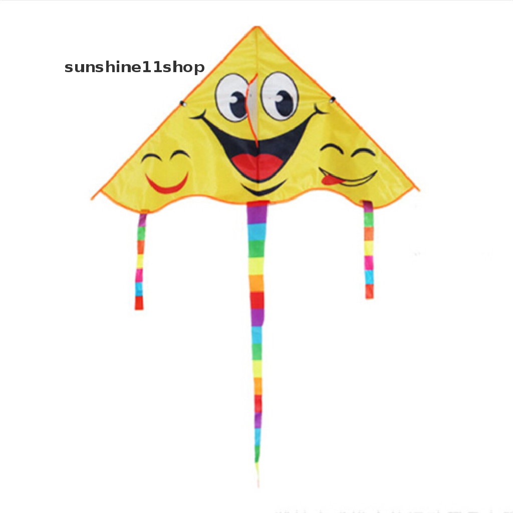 Sho Mainan Layang-Layang Besar 80cm Motif Smiley Face Untuk Hadiah Anak