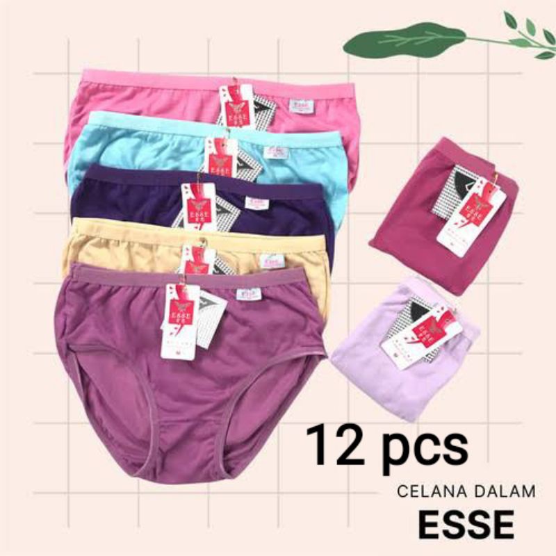 1 lusin Celana Dalam Wanita Esse (12pcs) Lusinan CD Dewasa Remaja Grosir tokozifa25