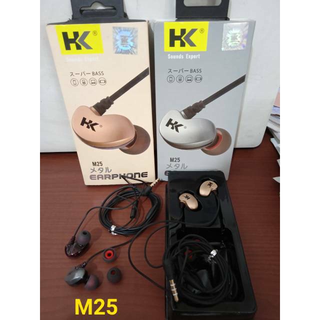 (COD)EARPHONE HK M25 Extreme BASS Colokan UNIVERSAL 3.5mm