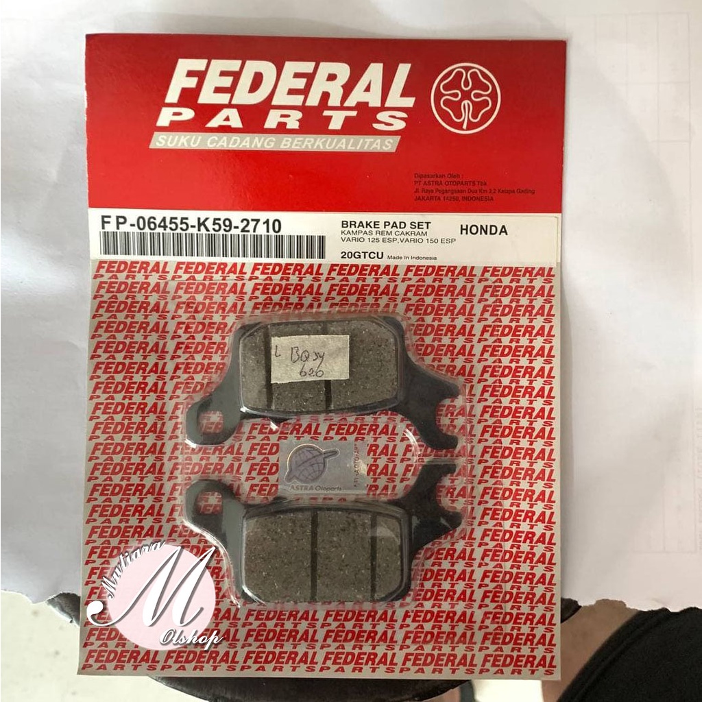 Kampas Rem Depan Dispad FEDERAL Vario 125 ESP Vario 150 ESP