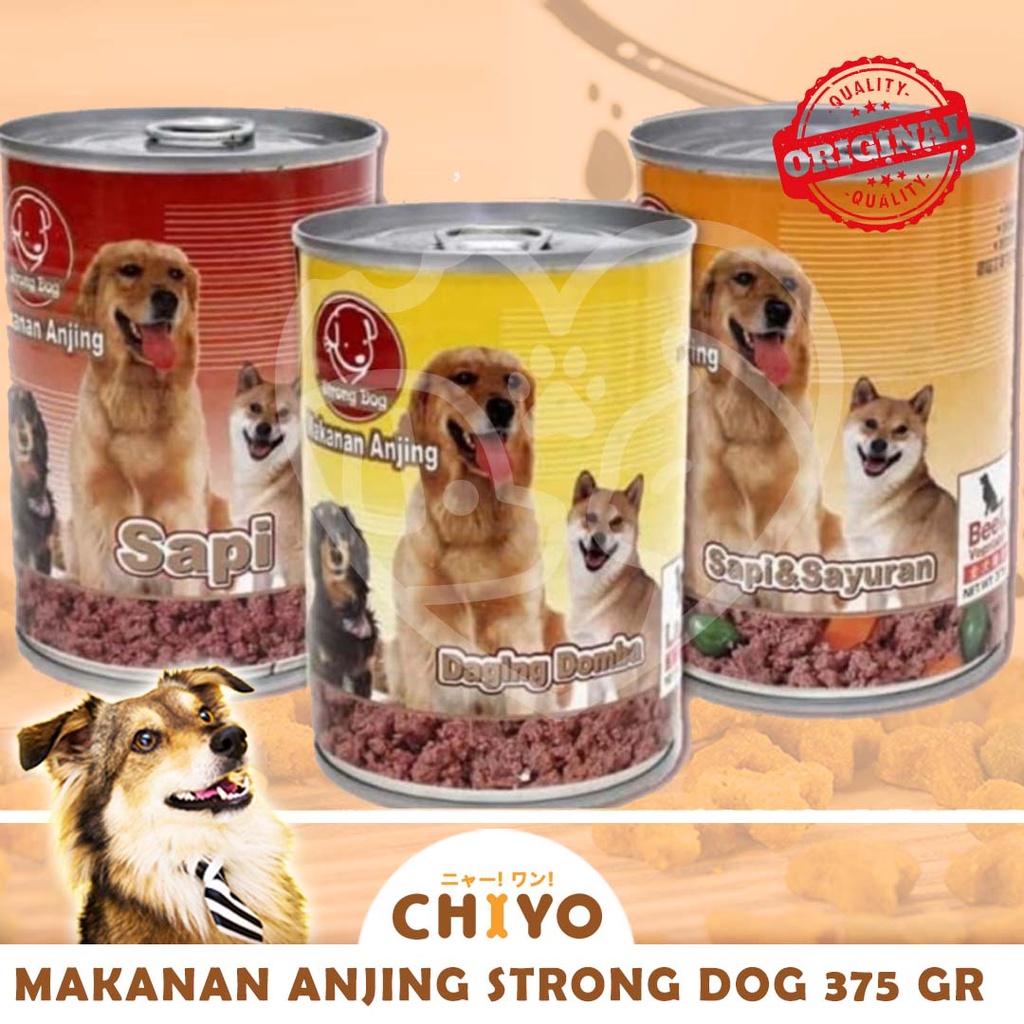 MAKANAN ANJING KALENG STRONG DOG 375 GR