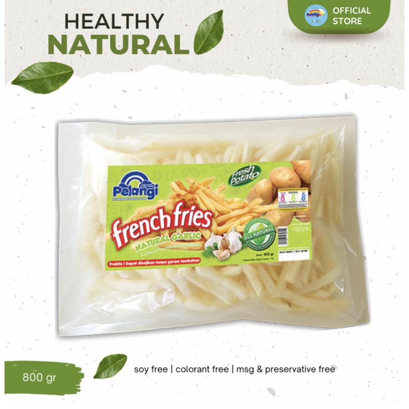

Pelangi Anak - Natural Kentang French Fries garlic 830gr - Healthy French Fries Balikpapan