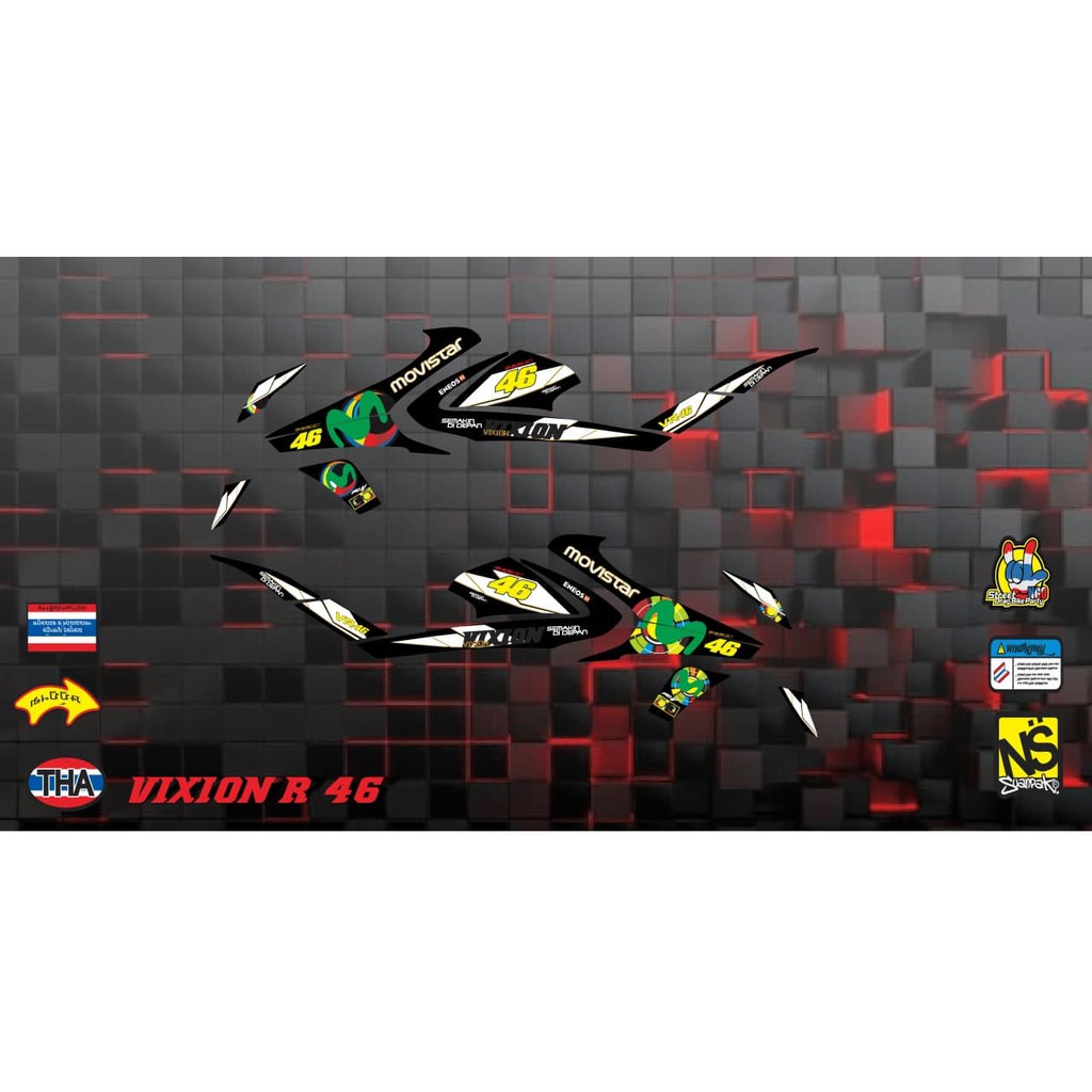 striping stiker decal Vixion R VR46