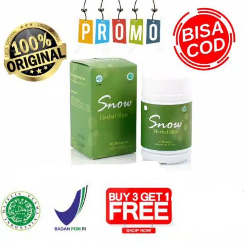 SNOW HERBAL SLIM ORIGINAL RESMI OBAT PELANGSING BADAN BPOM