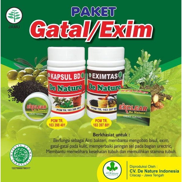 

Herbal Pilihan Obat De Nature Untuk Gatal Penyakit Kulit-Eksim-Dermatitis-Gatal Menahun-gatal Jamur