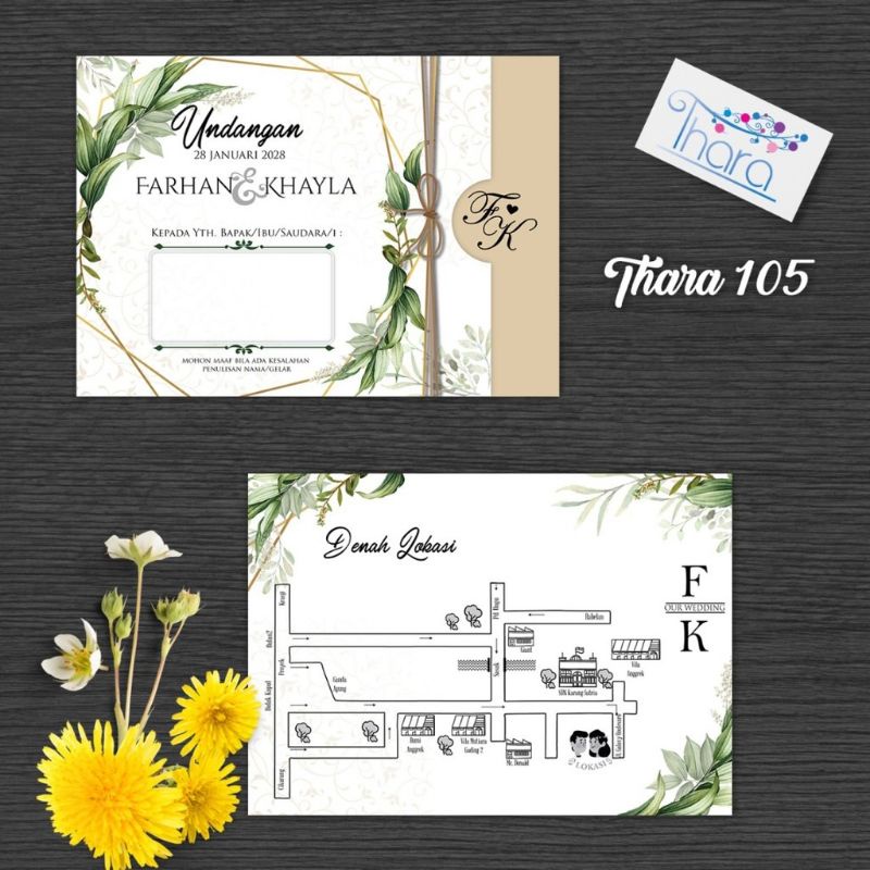 

undangan murah terbaru kekinian rustic /TH 105