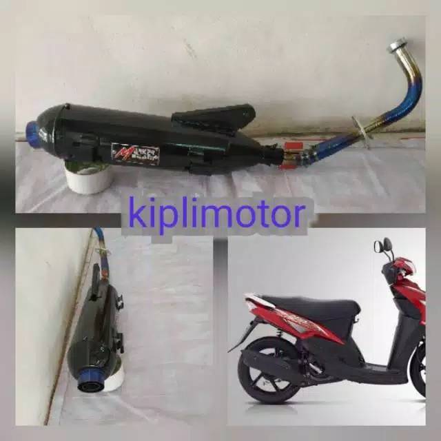 Knalpot Racing bobokan Yamaha Mio smile Leheran pelangi