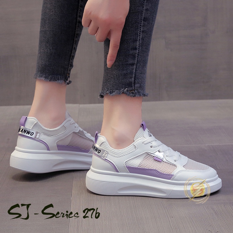 {JWALK} Sepatu Sneakers Wanita Tali Trendy Casual Kuliah Hangout Kualitas Import Premium - 276