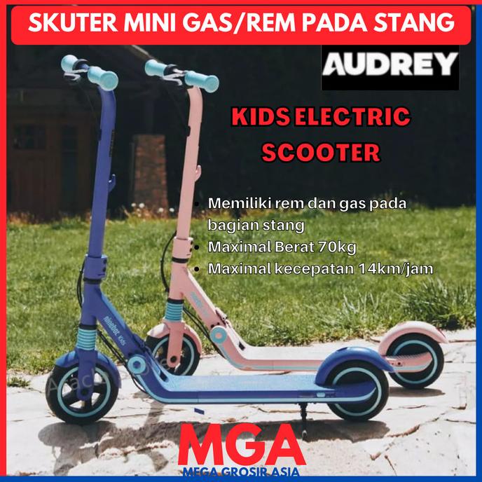 AUDREY KIDS ELECTRIC SCOOTER 6.5 INCH SKUTER LISTRIK ANAK AD001 DFSG5E54