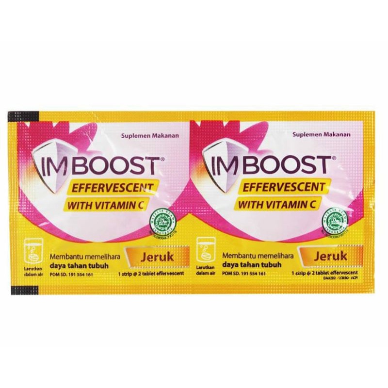 IMBOOST EFFERVESCENT STRIP ISI 2 TABLET - TABLET DILARUTKAN KE AIR