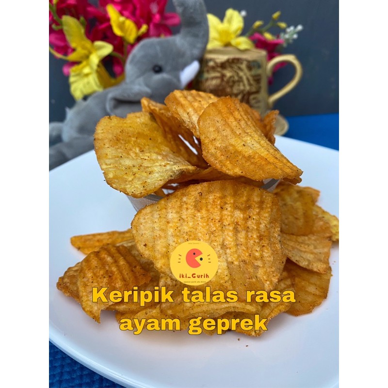 

keripik talas rasa ayam geprek 250 gram