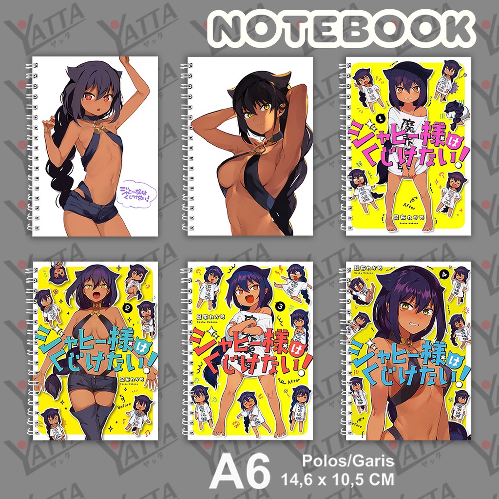 

Notebook Anime ukuran A6 10,5 cm x 14,8 cm Jahy-sama wa Kujikenai