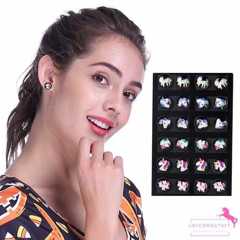 Anting Anting Unicorn Anak Perempuan Korea Bundar Kado