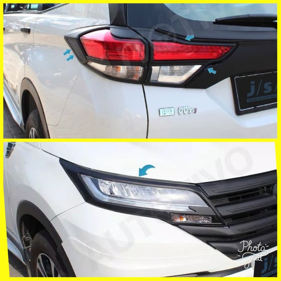 Garnish Lampu Depan Belakang All New Rush Terios 2018-2024 Hitam Doff