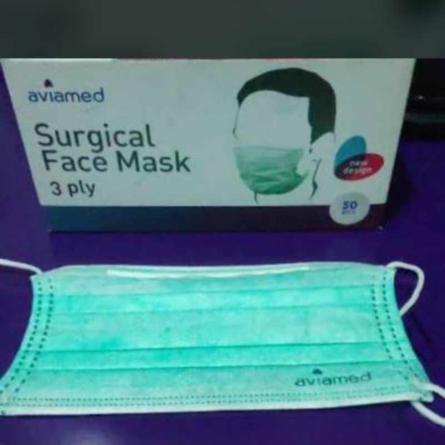AVIAMED Surgical Face Mask 3 Ply 50s (Masker Medis)