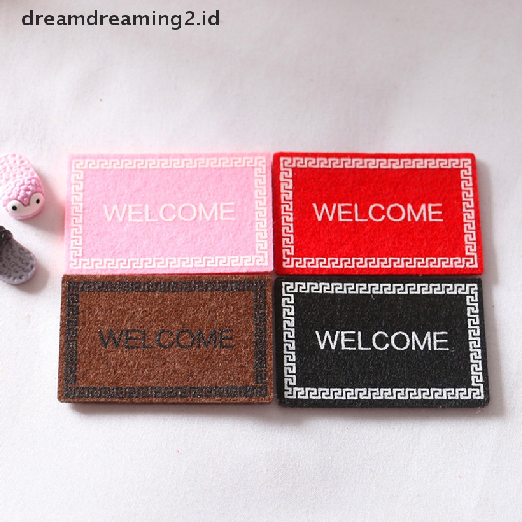 (LIKE) Miniatur Keset / Karpet welcome mini Untuk Dekorasi Rumah Boneka 1: 12  //