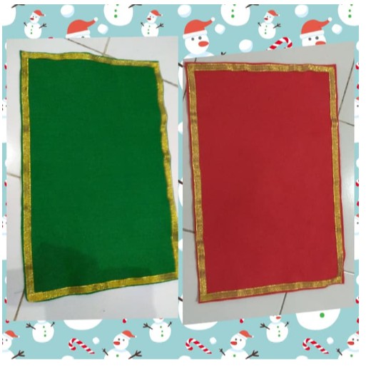 place mat pesta natal imlek alas makan tatakan piring Chrismas