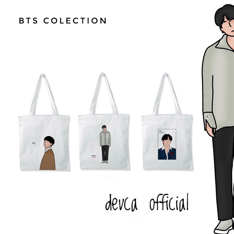 TERBARU TOTEBAG KANVAS TAS BELANJA ESTETIK KUALITAS PREMIUM COLECTION BTS