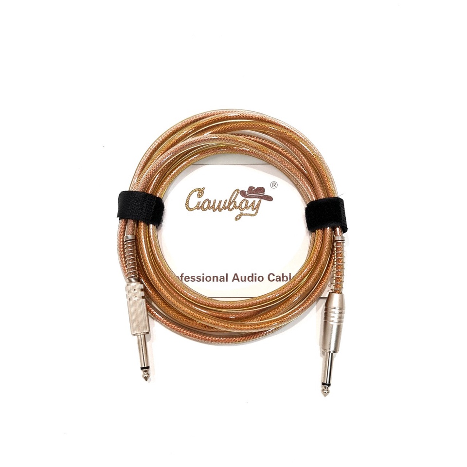 Kabel Jack Gitar dan Bass Elektrik Merk Cowboy Original 3 Meter Anti Noise Bahan Rubber Murah Jakarta