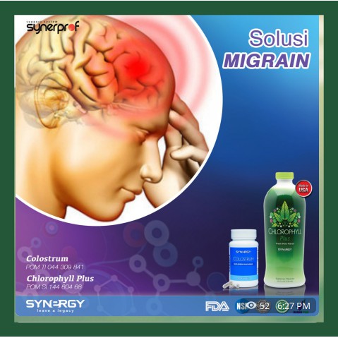 Obat Herbal Sakit Kepala Sebelah Kanan Klorofil Colostrum Shopee Indonesia