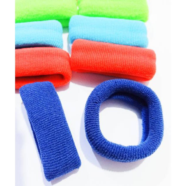 grosir  Ikat rambut polos murmer isi 12 pcs.